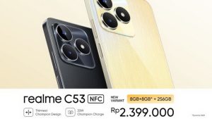 Realme C53 Kini Tersedia di Indonesia dalam Varian Memori 8GB+8GB*|256GB