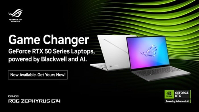 lini laptop gaming rtx 50 series asus yang ada di indonesia