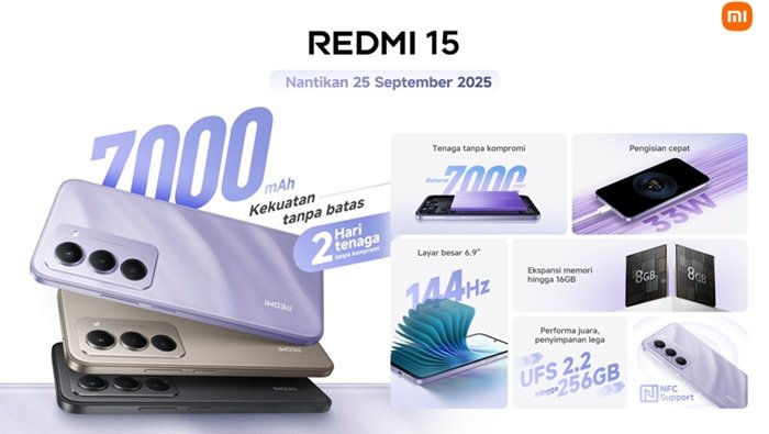 Harga Redmi 15, Smartphone dengan Kapasitas Baterai Besar